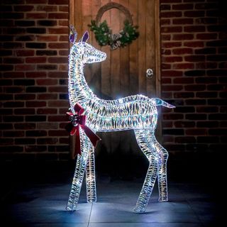 festive lights iridescent reindeer doe light