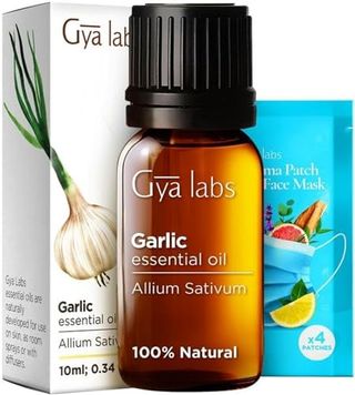 Gya Labs Garlic Essential Oil for Diffuser - Garlic Oil for Skin - Garlic Essential Oil Hair, Candle & Soap - Garlic Oil for Purifying Spaces - Potent & Garlicky Scent - 100% Natural (10ml)