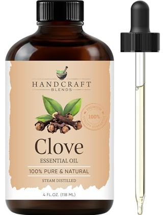 Handcraft Blends Clove Essential Oil - Huge 118 Ml - 100% Pure and Natural - Premium Grade With Glass Dropper