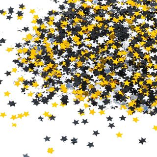 Darbermu 30g Star Confetti Black and Gold Star Table Confetti