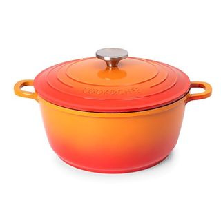 Casserole Dishes With Lid Oven Proof – Non Stick Deep Dutch Oven – Induction Cooking Pot – Oven Safe Aluminium Stockpot – 4l, 24cm, Orange – by Nuovva