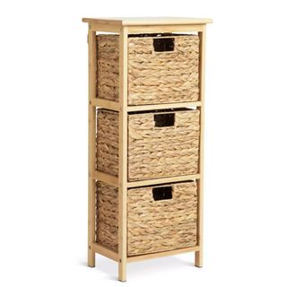 Rattan woven bathroom storage