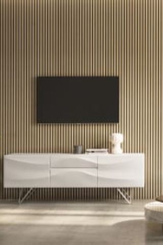 Acoustic Slat Wall Light Oak Wood Panel