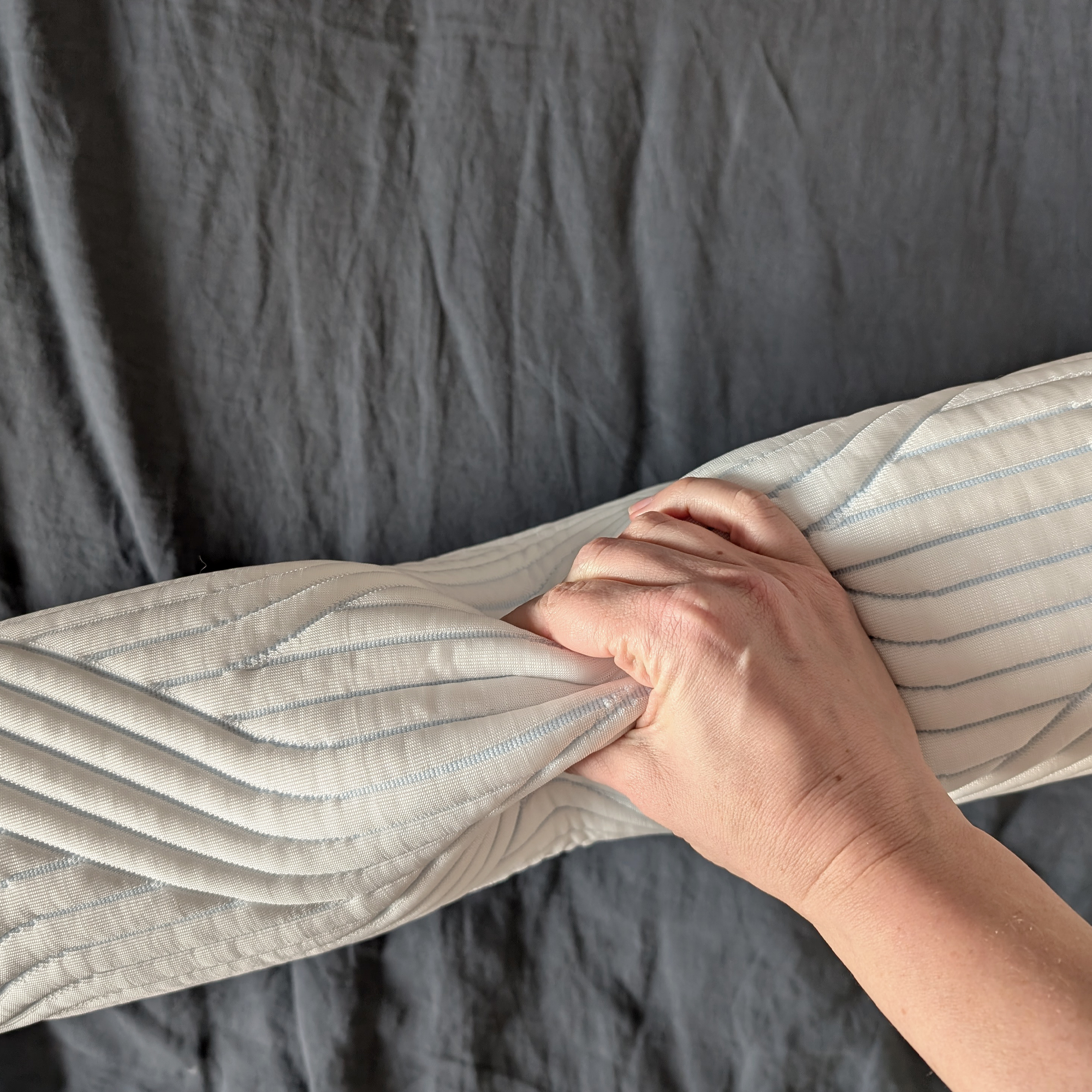 The Tempur Original SmartCool Pillow being tested