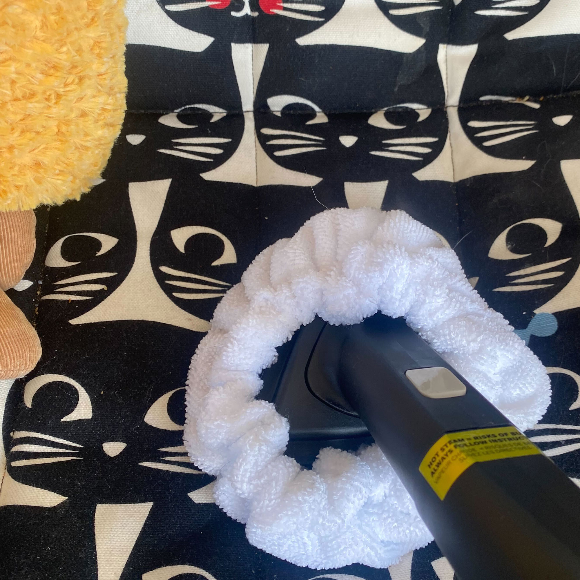 using dupray neat steam cleaner on kids chair 