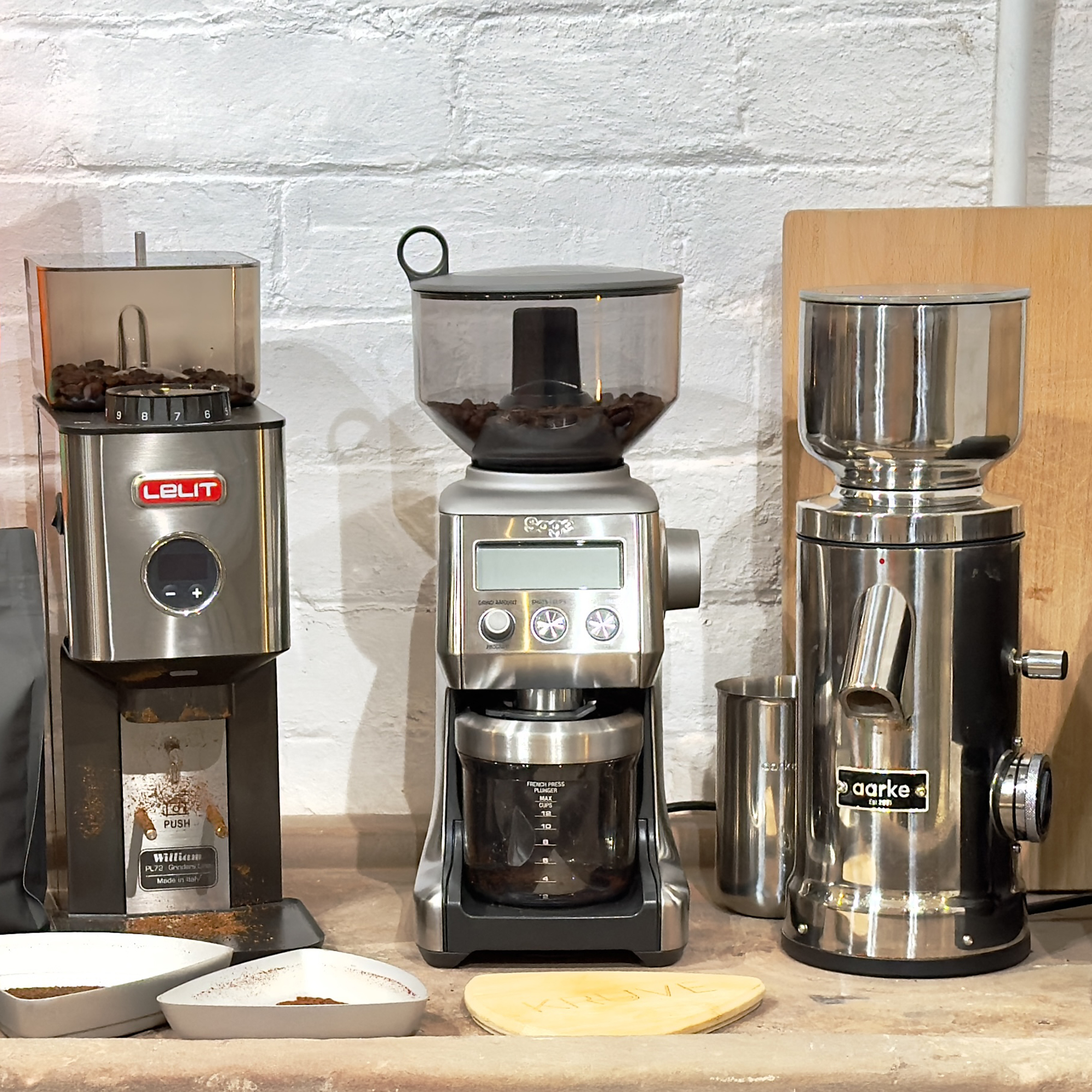 The best coffee grinders being tested at home