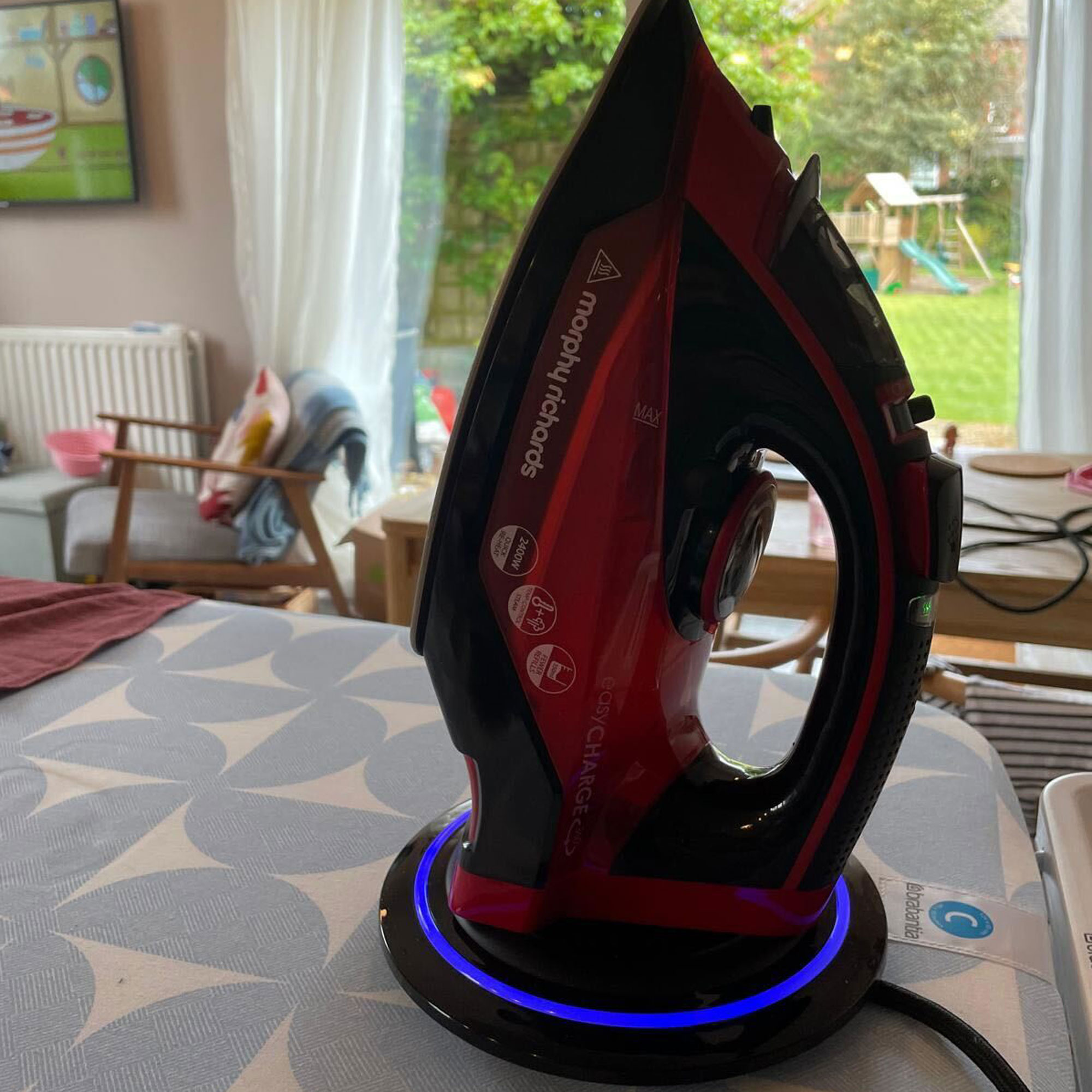 morphy richards easycharge on ironing board