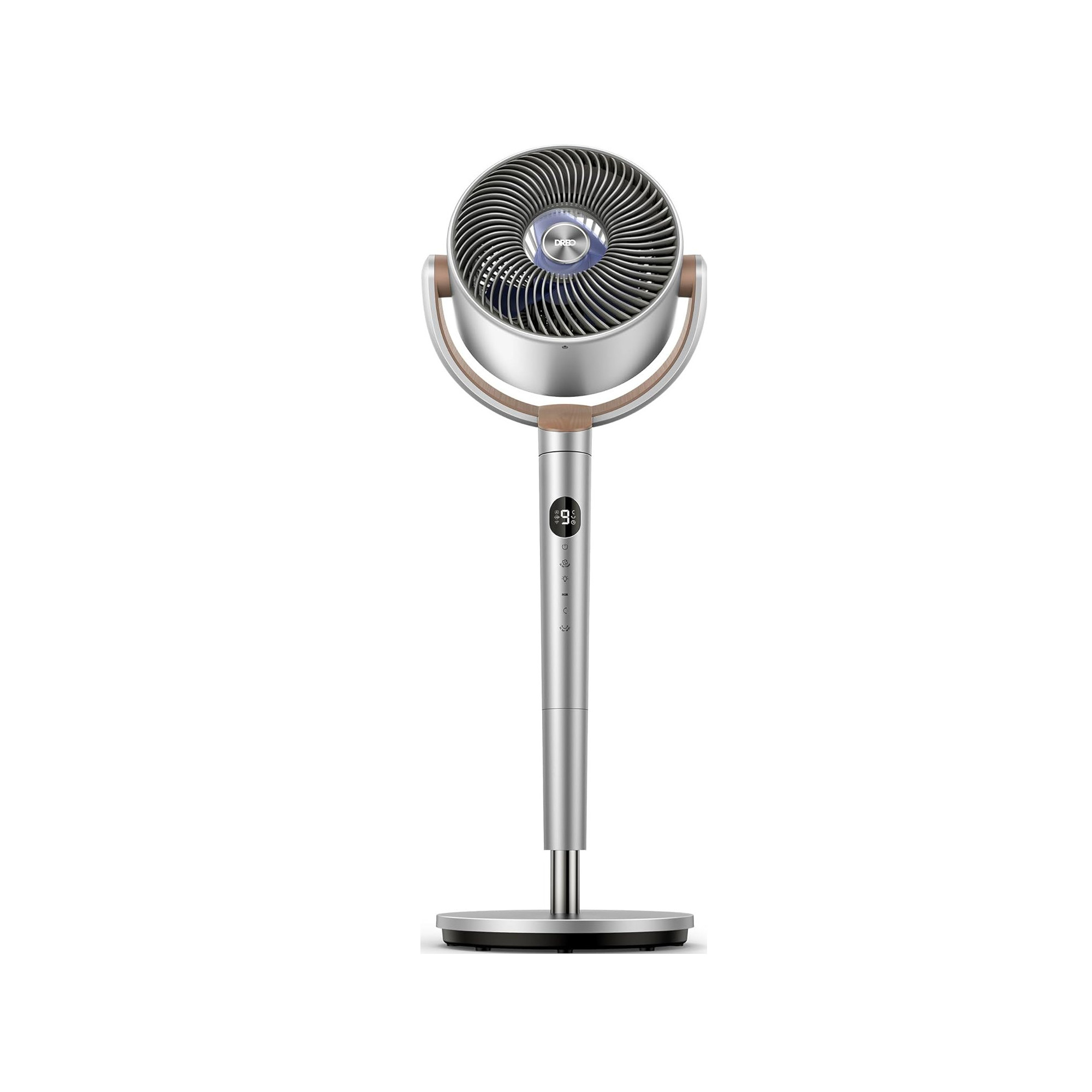 dreo standing pedesntal polyfan 508s on a white background
