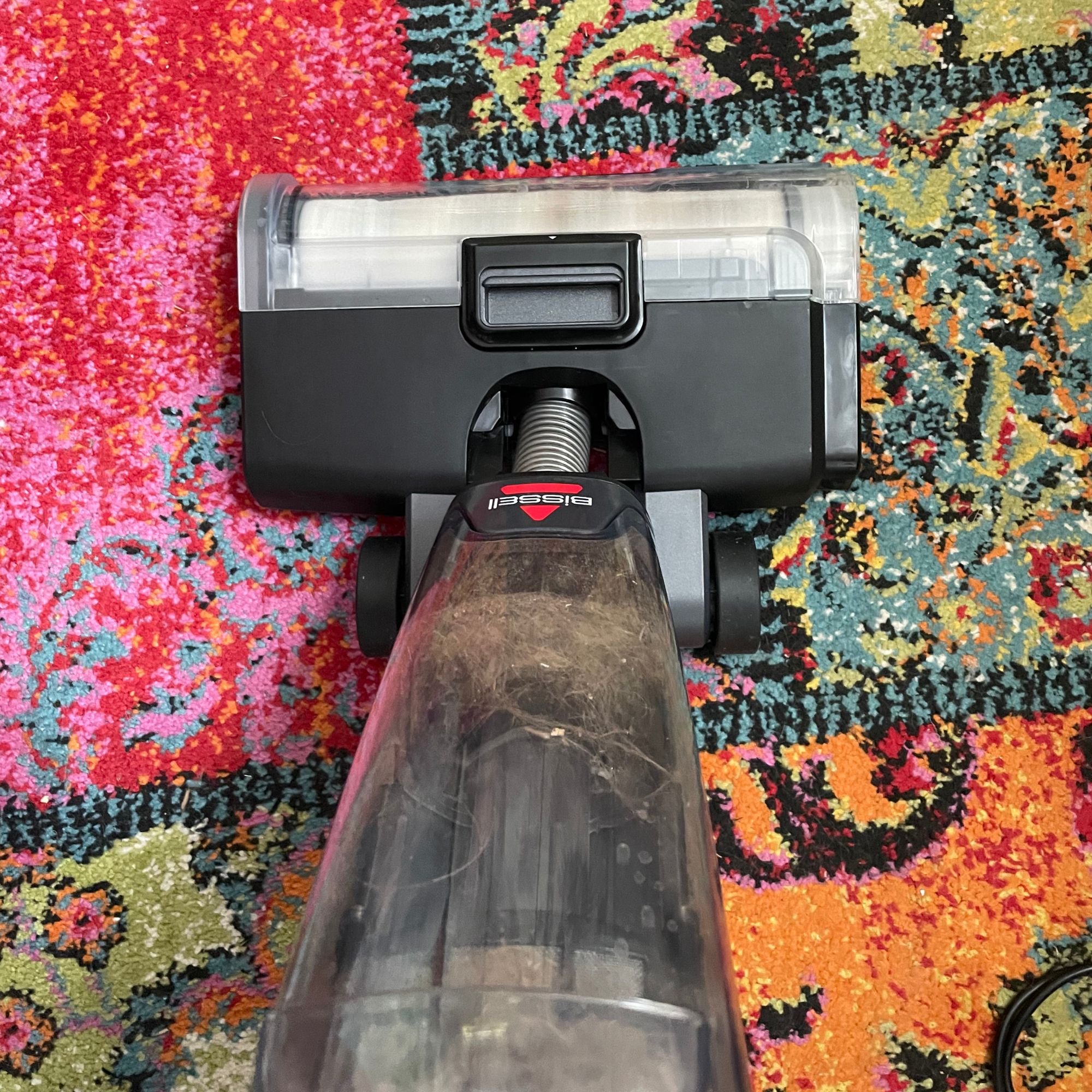 Using the Bissell Crosswave Omniforce Edge on a multi-coloured rug