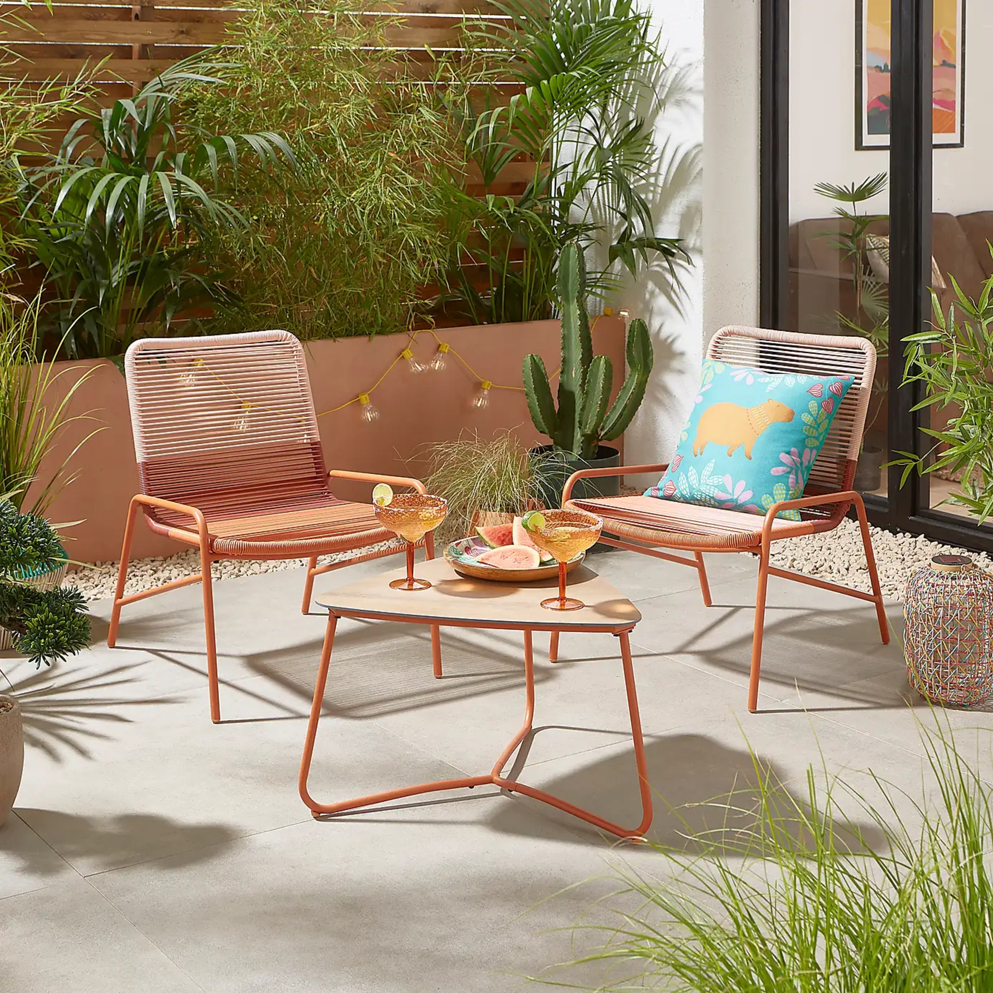 Dunelm Miami 2 Seater Bistro Set