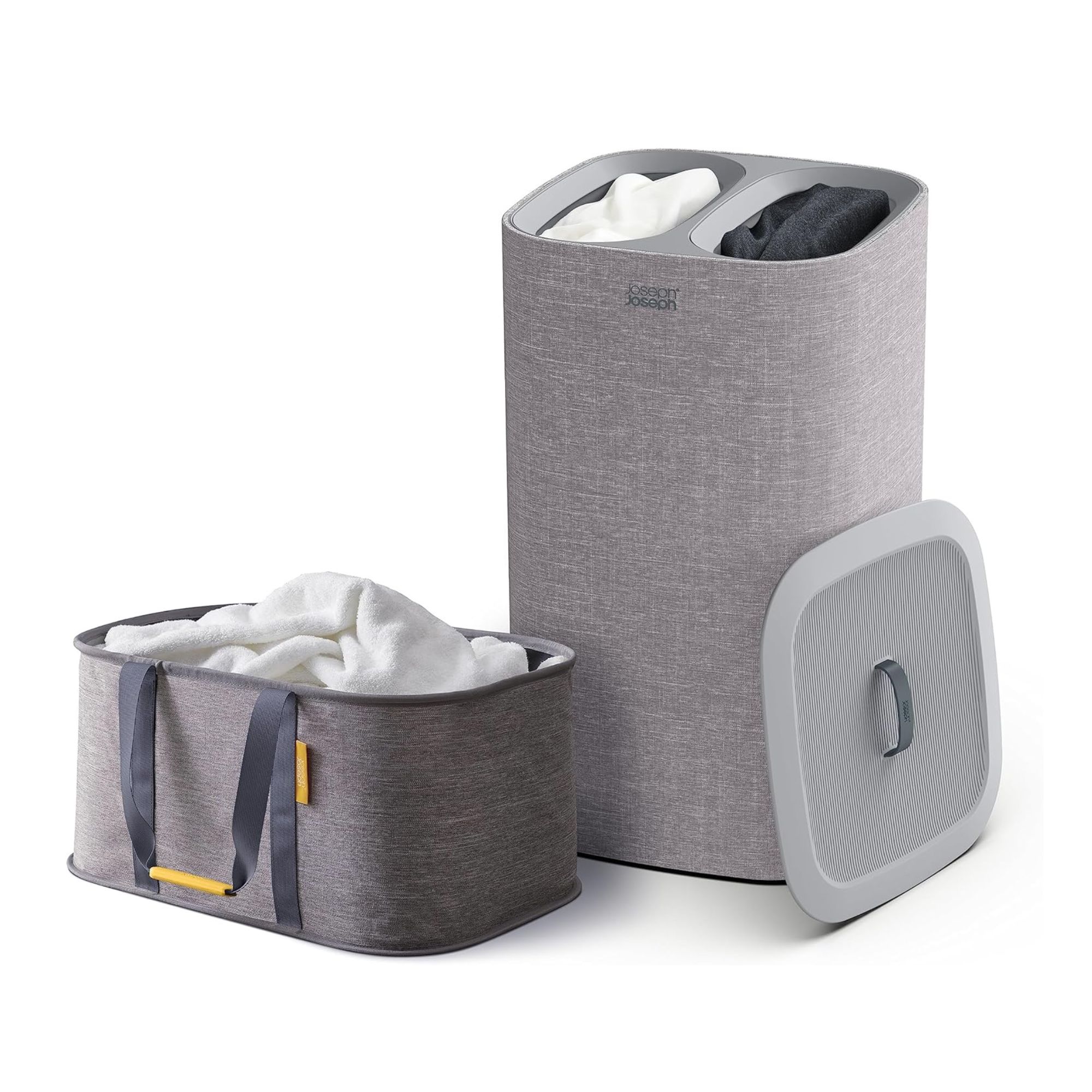 2-piece Grey Laundry Basket Set